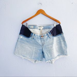 Madewell MATERNITY RELAXED DENIM SHORTS CUT-OFF 32